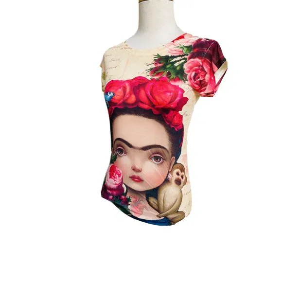 Frida Kahlo T Shirt Frida Kahlo Cartoon Sz Small - Picture 7 of 7